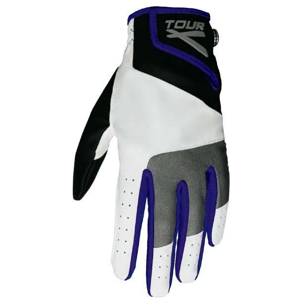 Tour X Junior Glove Junior Left Golf Glove - White/Blue Regular