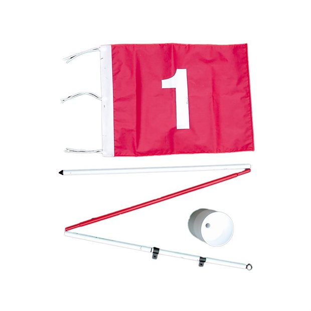 ProActive Sports Backyard Flagstick Pole & Cup Swing Trainers Analyzers - Red