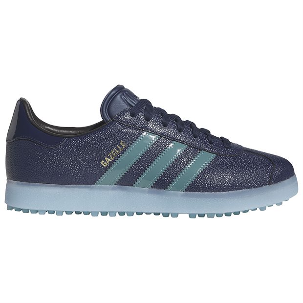 Adidas Gazelle Spikeless Golf Shoes - Night Indigo/Preloved Teal/Clear Sky - Size: 11.5 M