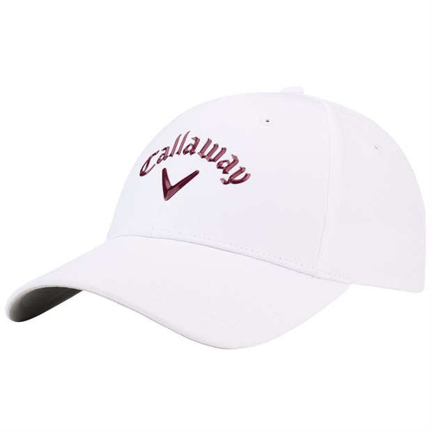 Callaway Liquid Metal Ladies Hat - White/Red Plum