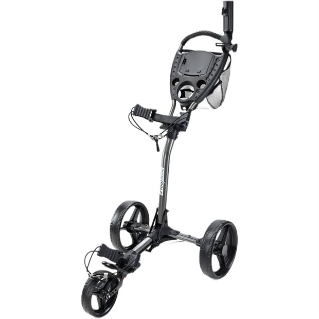 Pure Golf Tri-Glide Pull Cart - Metallic Gray