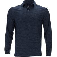 Ben Hogan Jaspe Long Sleeve Polo Shirt - Peacoat Heather - Size: S
