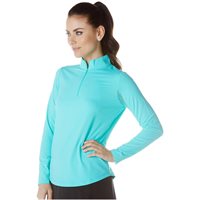 IBKUL Solid 1/4 Zip Mock Neck