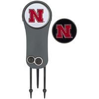 View Team Effort NCAA Switchblade Repair Tool Ball Marker Nebraska Cornhuskers