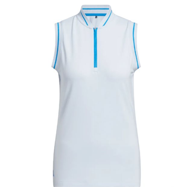 Adidas Ultimate365 Zip Ladies Shirt - Crystal Sky - Size: L