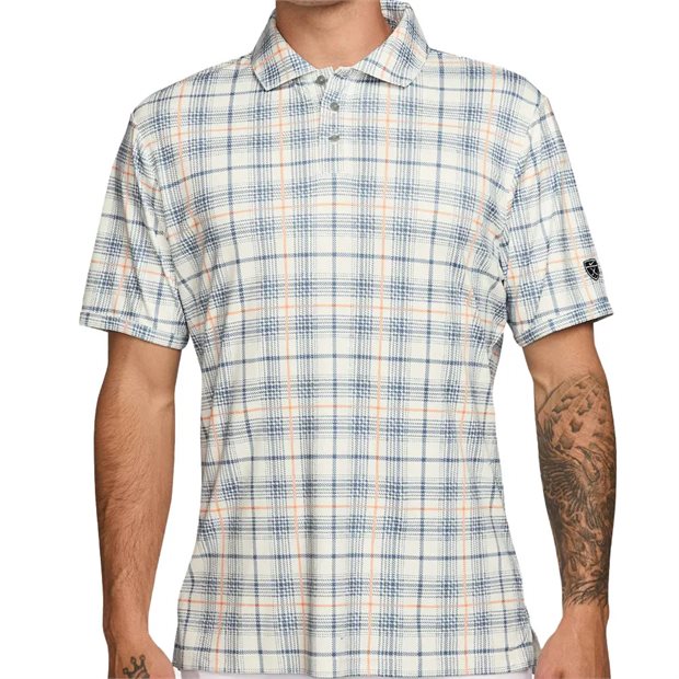 Nike Dri-Fit Par Tartan OLC Polo Shirt - Sail - Size: S
