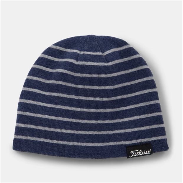 Titleist Players Beanie Knit Hat - Heather Navy/Heather Gray