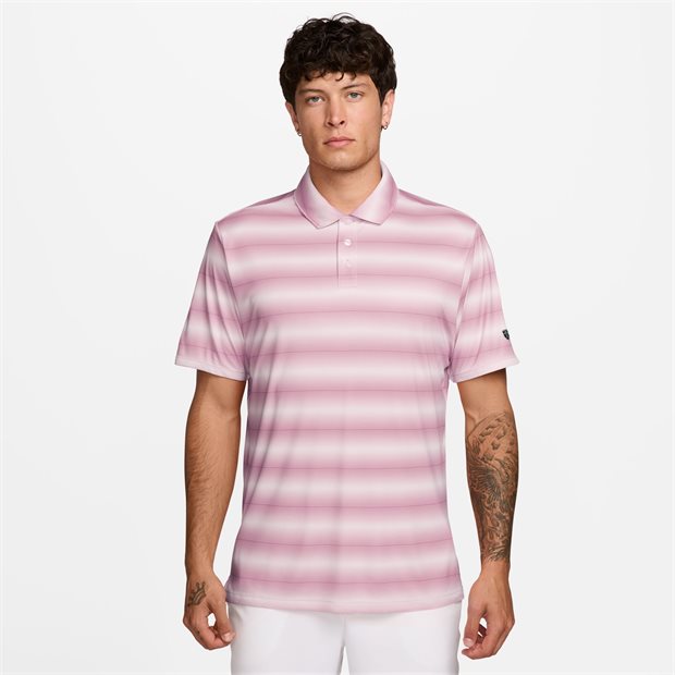 Nike Dri-FIT PAR5 Stripe Polo Shirt - Pearl Pink - Size: XXL