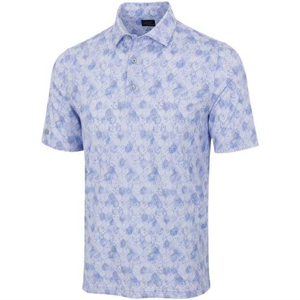 Greg Norman ML75 Mosaic Medallion Polo Shirt - Lilac Sky - Size: L