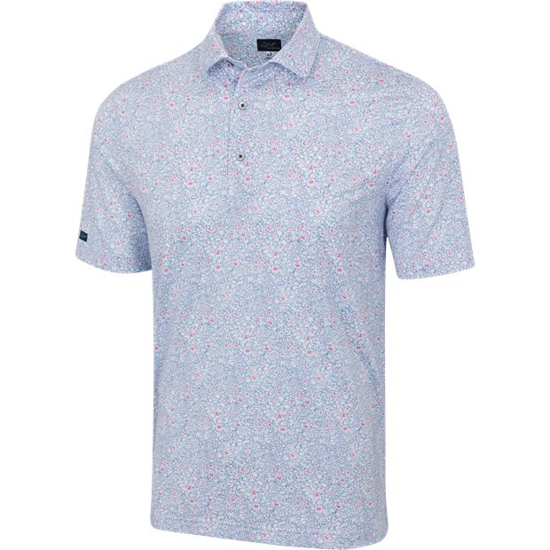 Greg Norman ML75 Heritage Garden Mesh Polo Shirt - Vintage Blue - Size: S