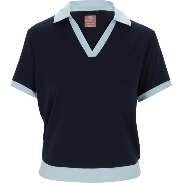 Ben Hogan Waist Length Ladies Polo Shirt - Peacoat - Size: XS