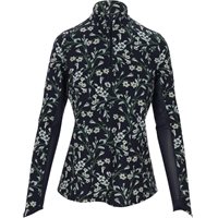 Ben Hogan Nouveau Floral Print Sun Protection Top Ladies Pullover - Peacoat - Size: M