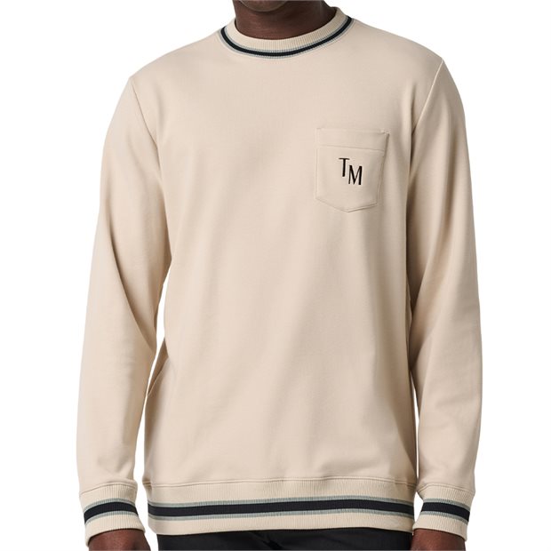 TravisMathew Cloud Precision Crew Sweatshirt Pullover - Italian Sand - Size: L