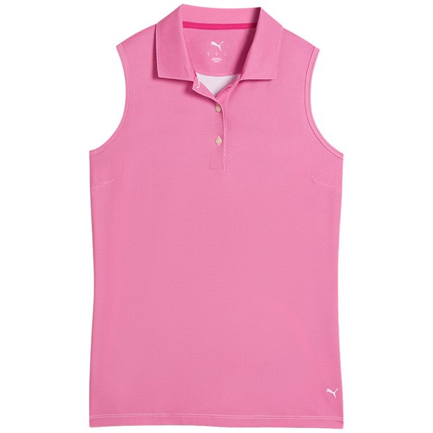 Puma Birdseye Ladies Shirt - White Glow/Pink Opal - Size: S