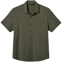 View TravisMathew ComfortKnit Geo Button Down Shirt Dark Olive