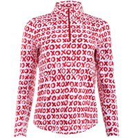 IBKUL Hugs & Kisses Mock Neck Top