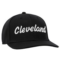 View Cleveland CG Retro Snapback Golf Hat Black
