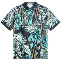 View J. Lindeberg Tour Tech Print Shirt Grove Navy