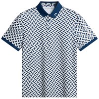 View J. Lindeberg Tour Tech Print Shirt Ladder Estate White