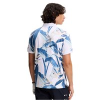 View J. Lindeberg Tour Tech Print Shirt Paradise/SkyLight/M