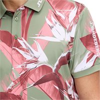 View J. Lindeberg Tour Tech Print Shirt Paradise/Hedge Green/M