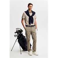 View J. Lindeberg Tour Tech Print Shirt Bridge Stack/Brindle/M