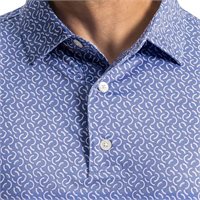 View FootJoy Arc Geo Lisle Shirt Vivid Violet/White/Pink Pop