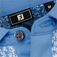 View FootJoy Condensed Camo Lisle Shirt White/Chambray/Coastal Blue