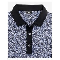 View FootJoy Condensed Camo Lisle Shirt White/Vivid Violet/Black