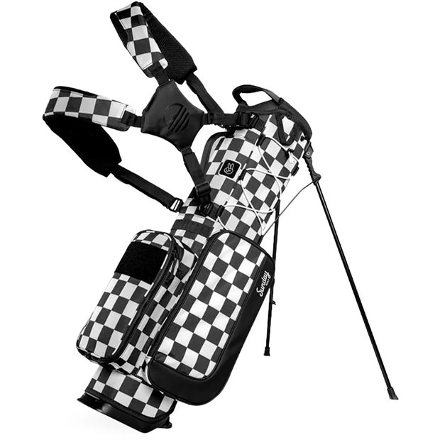 Sunday Golf Recess Junior Stand Bag - Black White Checker