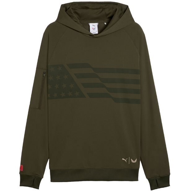 Puma Puma X Volition Flag Hoodie - Dark Olive - Size: L
