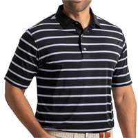 View FootJoy Open Stripe Heather Previous Season Apparel Style Shirt Black/White/Vivid Violet