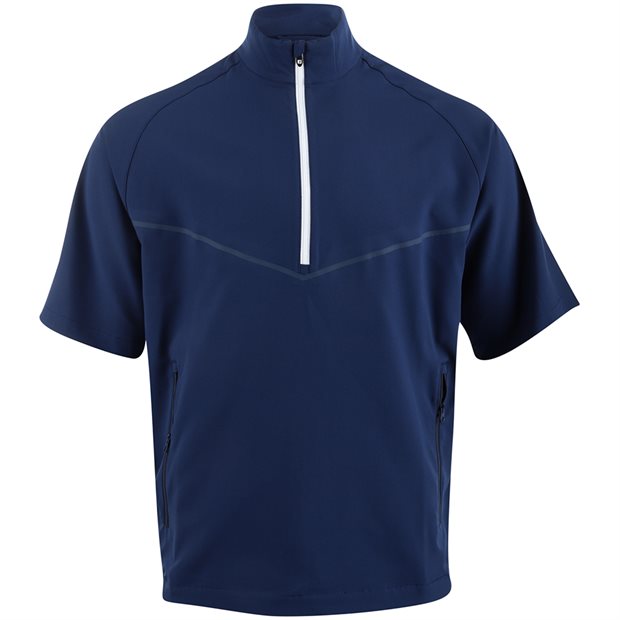 FootJoy Zephyr Windshirt Short Sleeve Half-Zip Sweater - Navy - Size: L