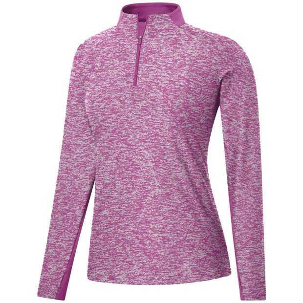 FootJoy Space Dye Previous Season Apparel Style Ladies 1/4 Zip - Berry - Size: M