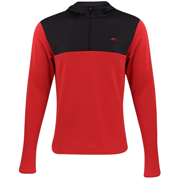 J.Lindeberg Banks 1/4 Zip - Barbados Cherry - Size: M