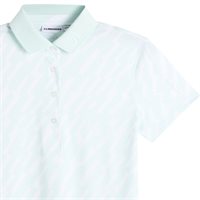 J.Lindeberg Tour Tech Print Ladies Polo Shirt - Oak Skylight M - Size: M