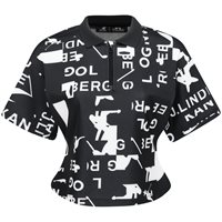 View J.Lindeberg Amila Print Shirt JL Kangol Black White M