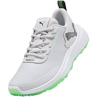 View PUMA Gruve Spikeless Feather Gray/Puma White/Fluro Green