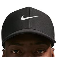 View Nike DriFIT ADV Rise SwooshFlex Structured Golf Hat Black/Anthracite/White