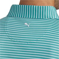 Puma Brrr Stripe Polo Shirt - Mint Tea/White Glow - Size: S