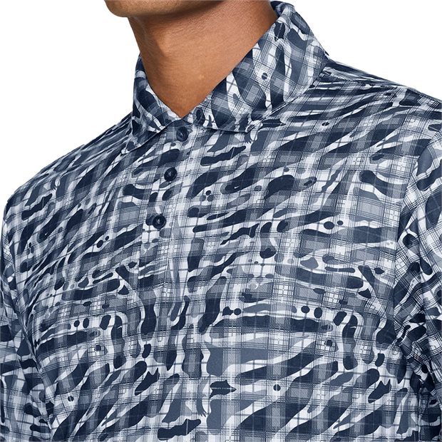 Nike Dri-FIT Tartan Camo Polo Shirt - Diffused Blue - Size: L