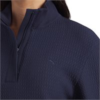 Puma Boulder Half-Zip Ladies Pullover Sweater - Deep Navy - Size: S