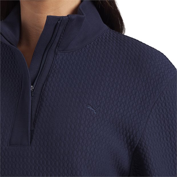 Puma Boulder Half-Zip Ladies Pullover Sweater - Deep Navy - Size: S