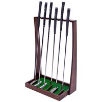 Go Sports Premium Wooden Putter Stand Home/Office