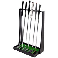 View Go Sports Premium Wooden Putter Stand Home/Office Black