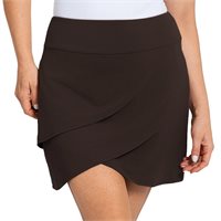 View IBKUL Solid Layered 17.5" Skort Chocolate