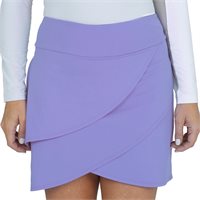 View IBKUL Solid Layered 17.5" Skort Lavender