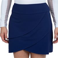 View IBKUL Solid Layered 17.5" Skort Navy