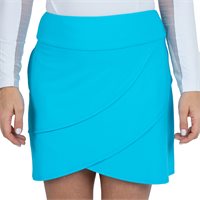 View IBKUL Solid Layered 17.5" Skort Turquoise