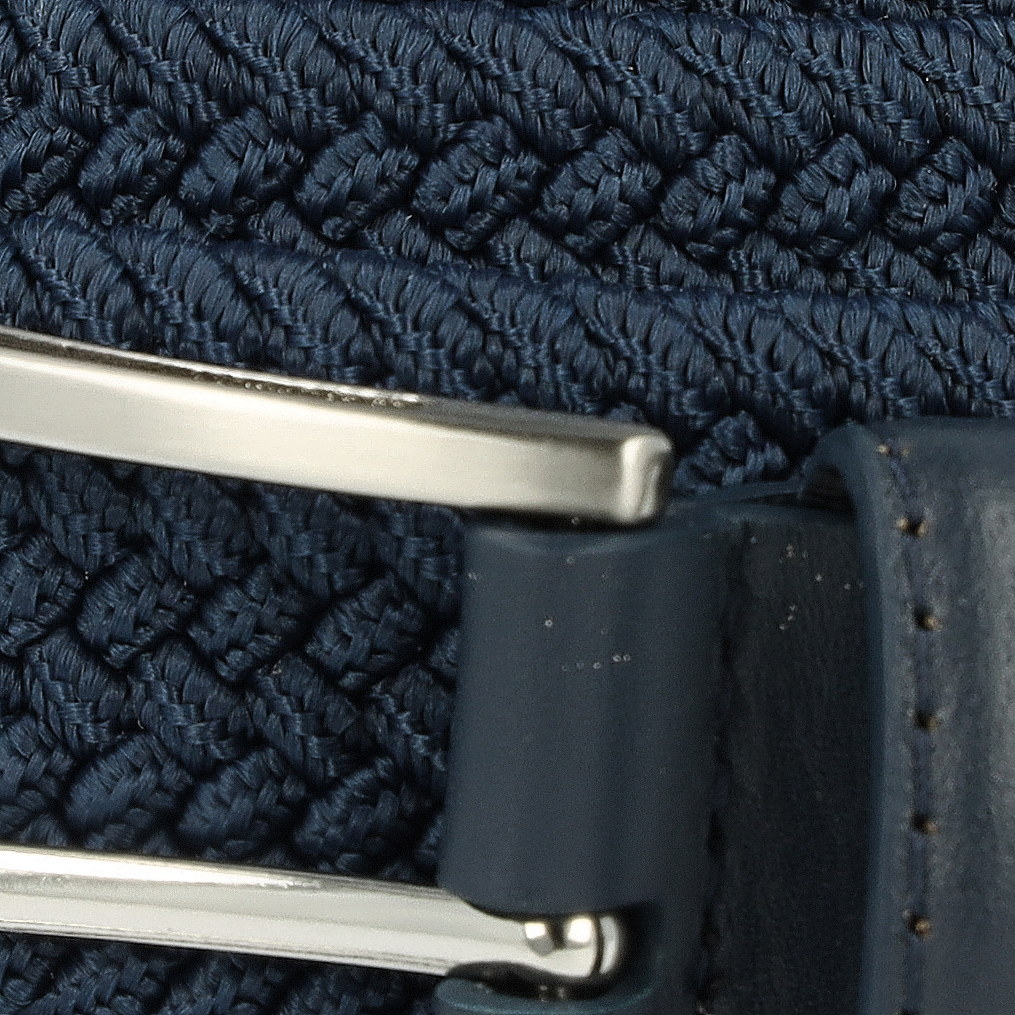 Greg Norman Solid Braided Stretch Navy Belt Men - Picture 7 of 7